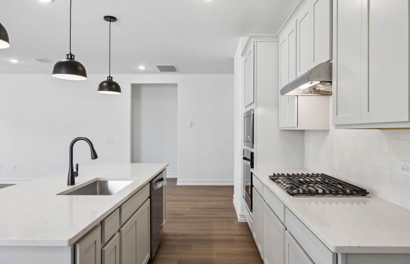 Abundant cabinet space in kitchen