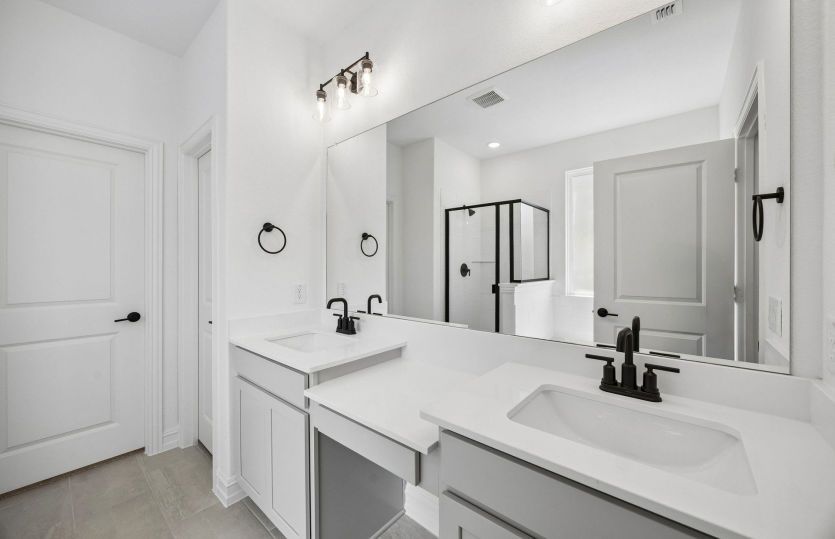 Primary bath with double vanity