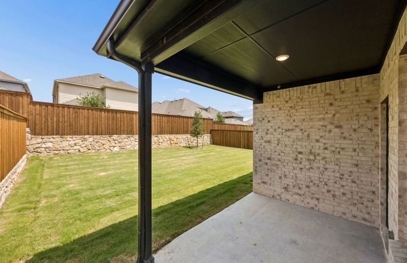 Built-in covered back patio