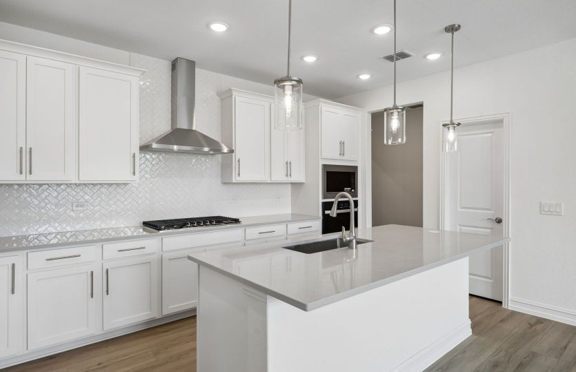 Abundant cabinet space in kitchen