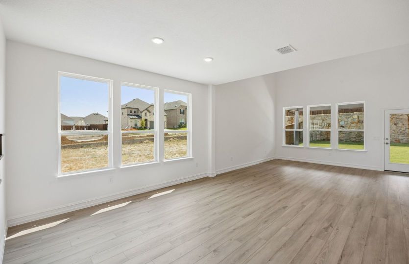 Large windows and natural light in gathering room