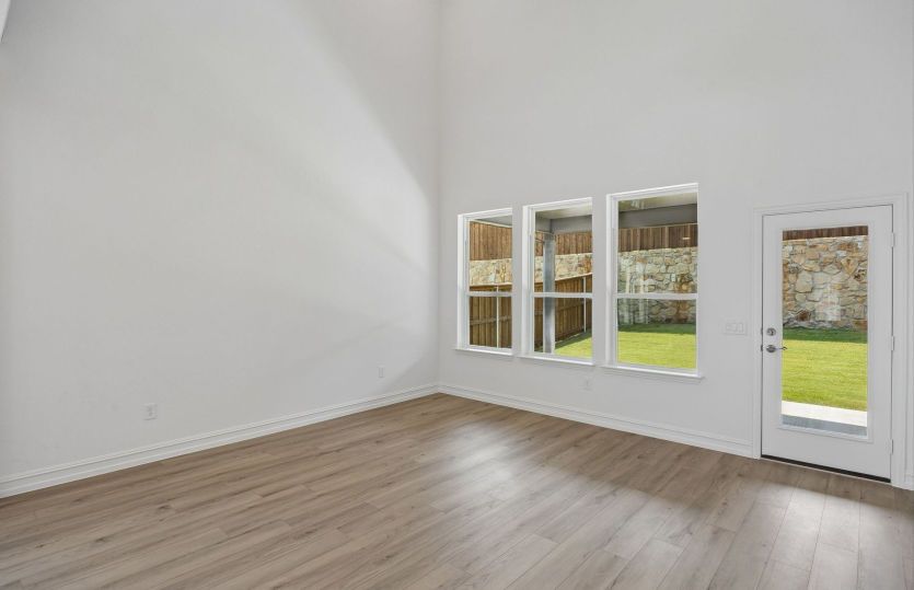 Gathering room with backyard access