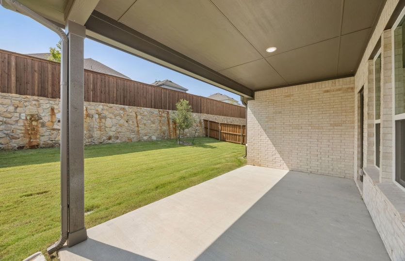 Built-in covered back patio