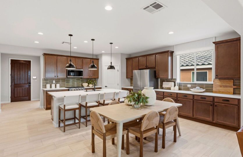 Enjoy breakfast each morning at your built-in, island bar.