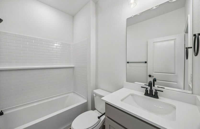 Secondary bath on first level