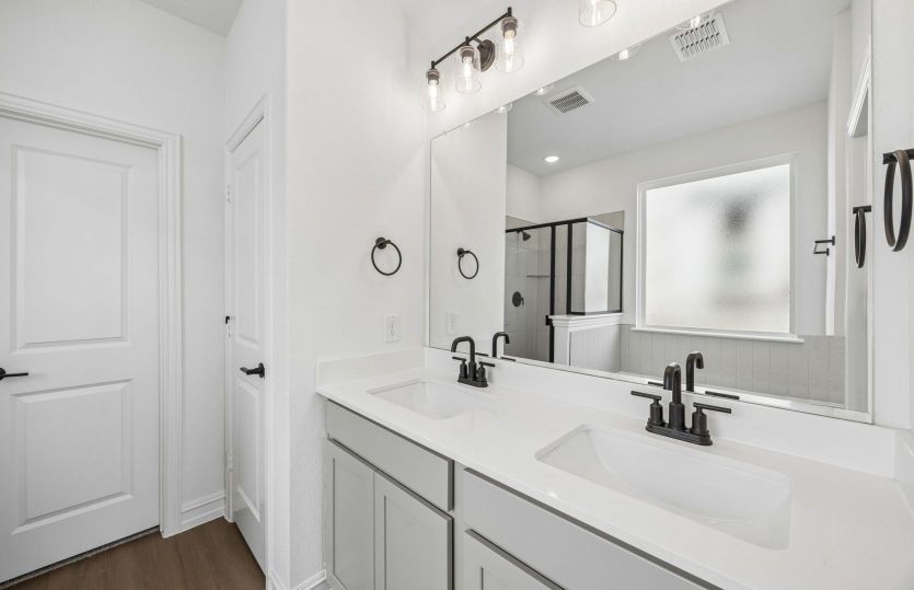 Primary bath with double vanity