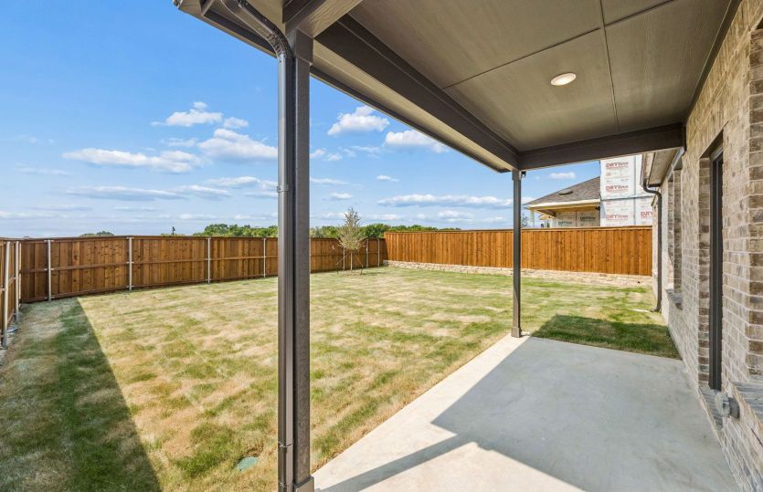 Built-in covered back patio
