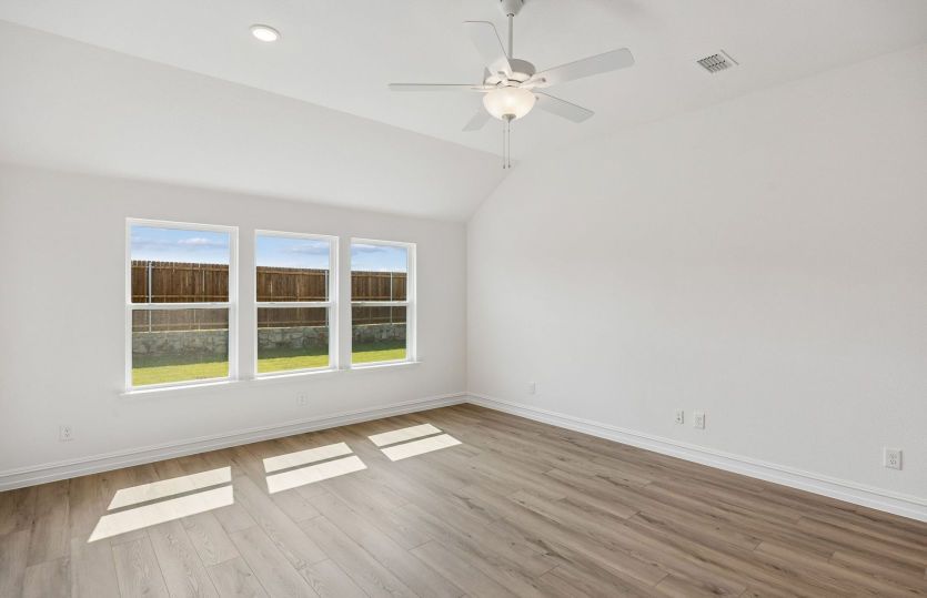 Large windows in gathering room