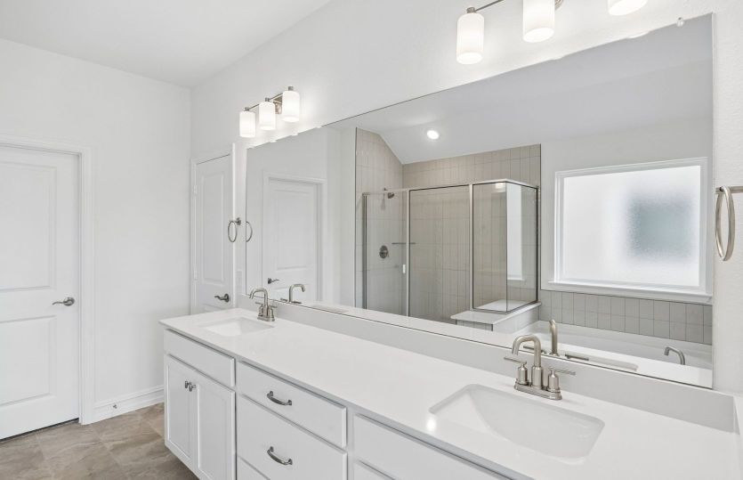 Primary bath with double vanity