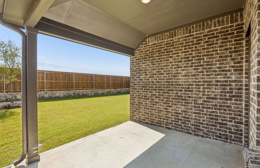 Built-in covered back patio