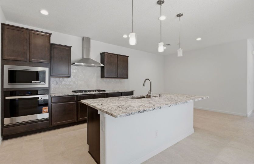 Oversized kitchen island perfect for entertaining