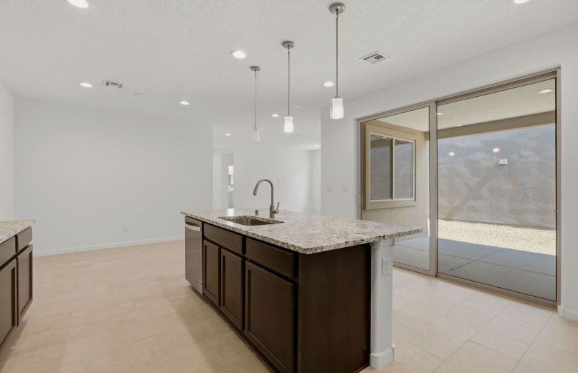 Access to covered patio through sliding glass door