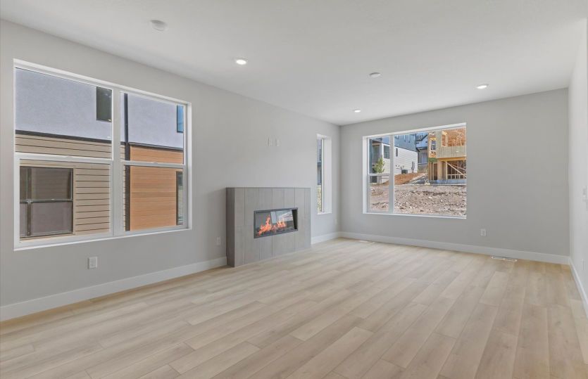 Fireplace with Tile Surrounds