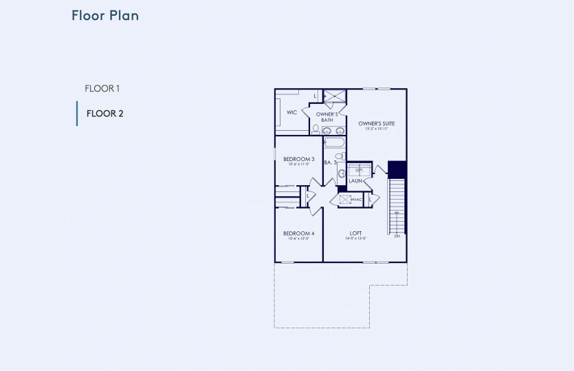 Mill Run Floor Plan, Quick Move-In Home, Floor 2