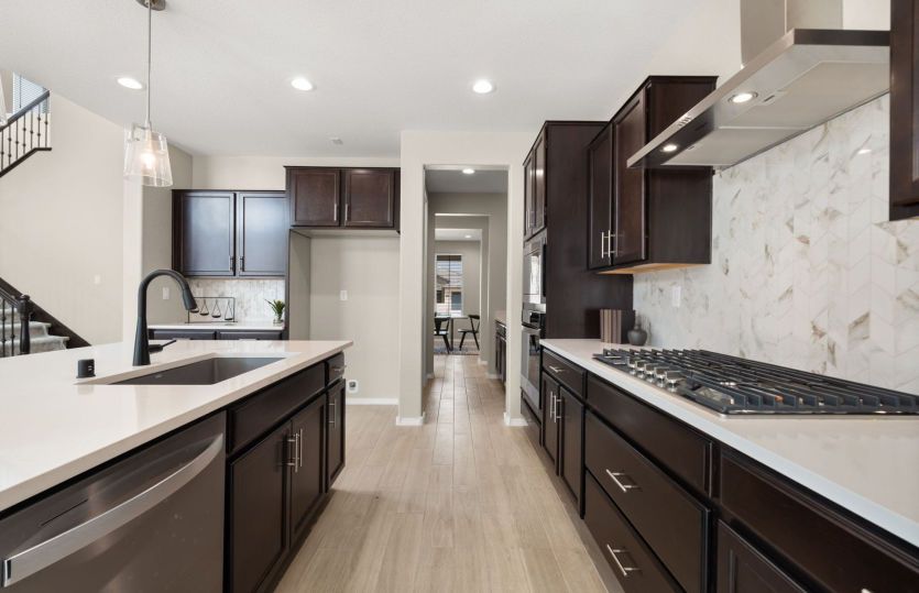 Kitchen features abundant cabinet space and storage