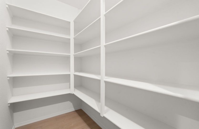 Oversized kitchen pantry with plenty of room for organization