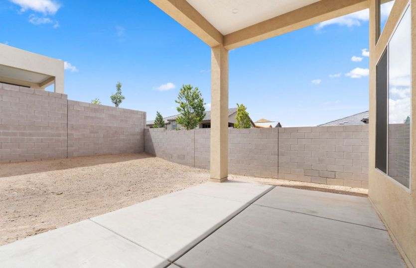 Large, covered patio