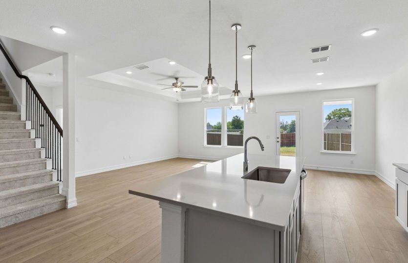 View of gathering room from kitchen