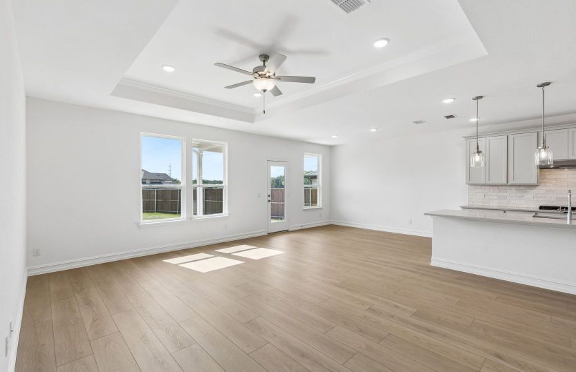 Large windows and natural light in gathering room