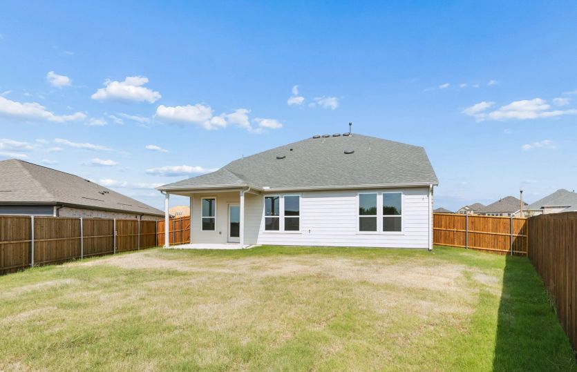 Built-in covered back patio