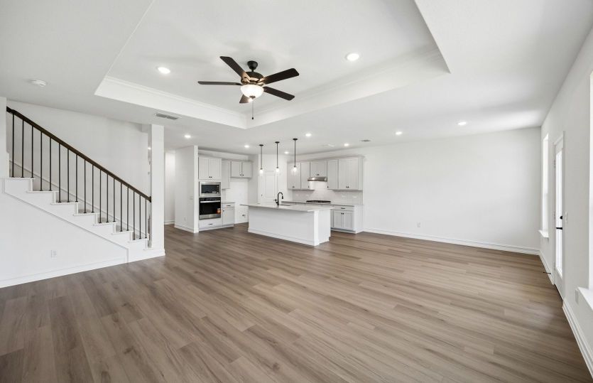 Tray ceiling in gathering room