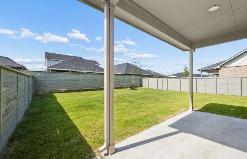 Built-in covered back patio