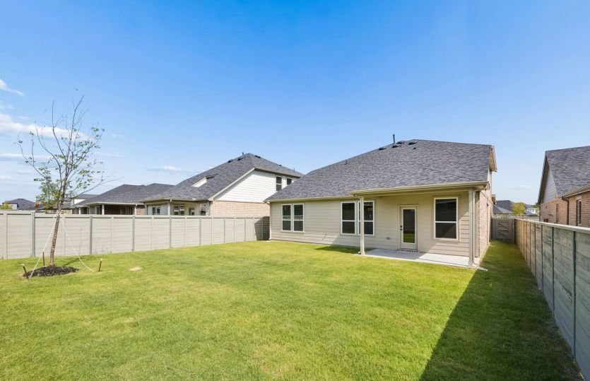 Oversized fenced-in backyard