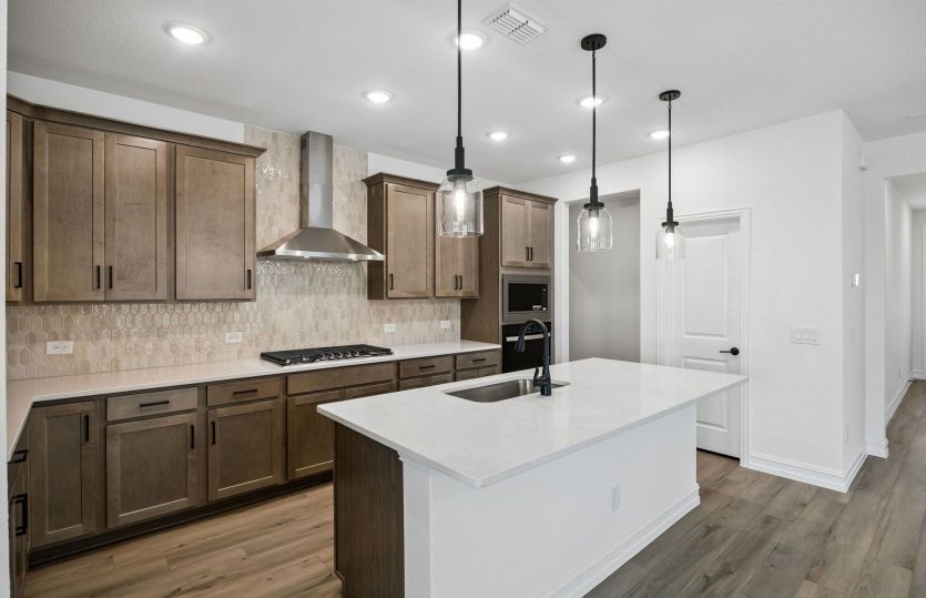 Abundant cabinet space in kitchen