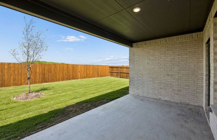 Built-in covered back patio