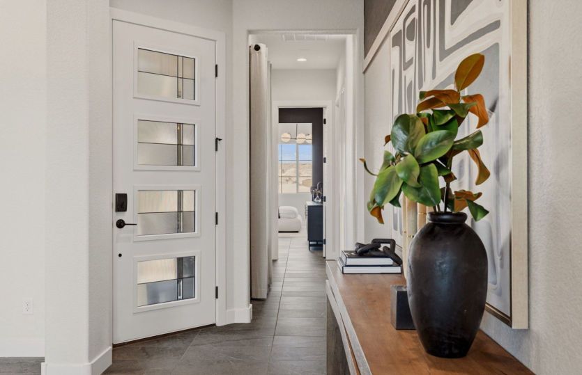 Enter the Ravenna through a bright and open foyer