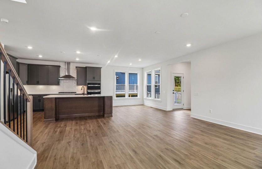 Gathering Room Overlooks the Café and Kitchen - Actual Home