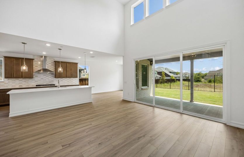 Soaring ceilings with large windows in gathering room