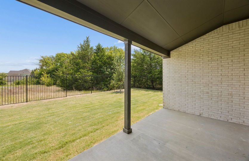 Built-in covered back patio