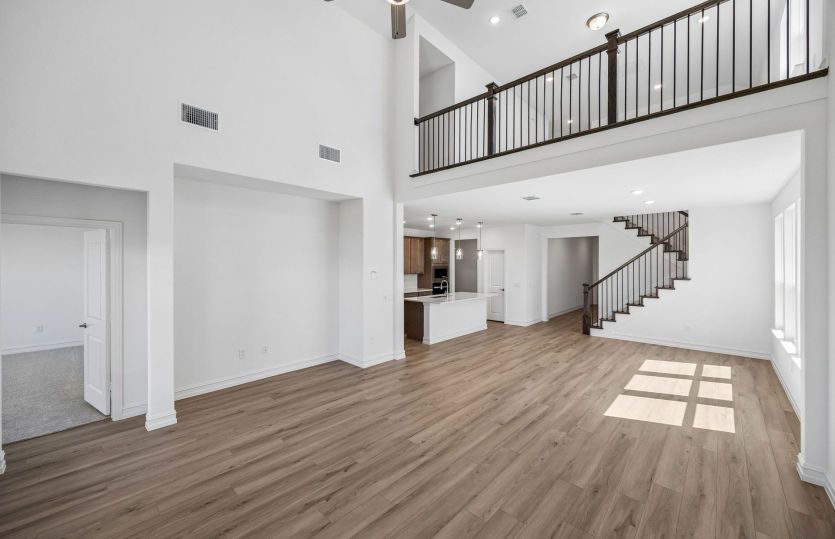 Airy ceilings in gathering room