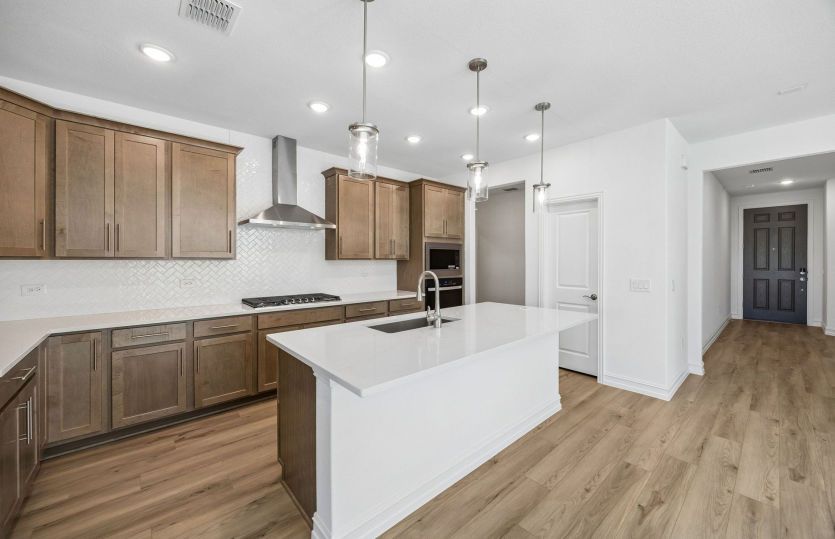 Abundant cabinet space in kitchen