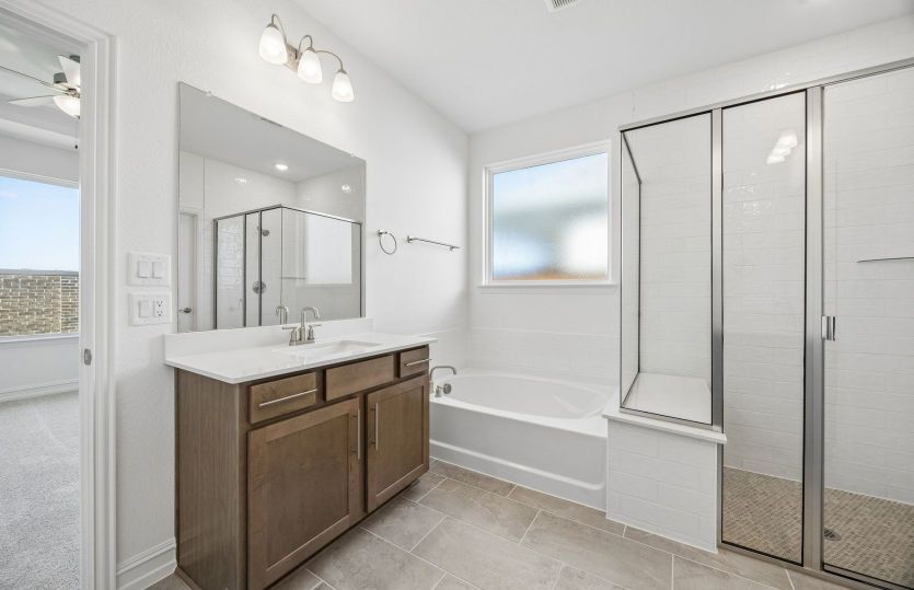 Double vanity in primary bath
