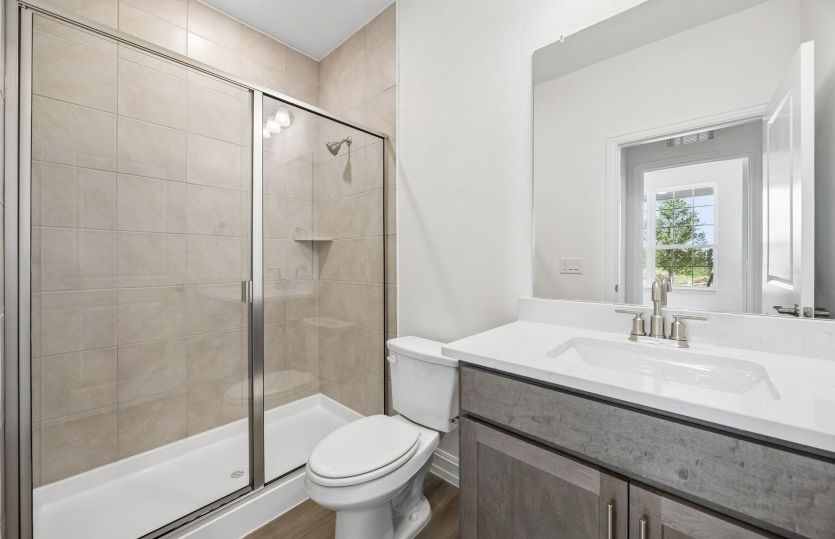 Secondary bath on first level