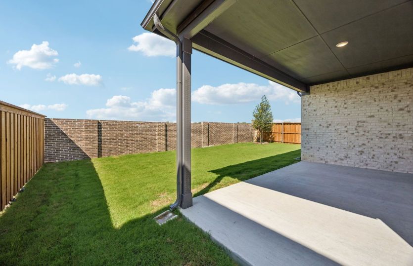 Built-in covered back patio