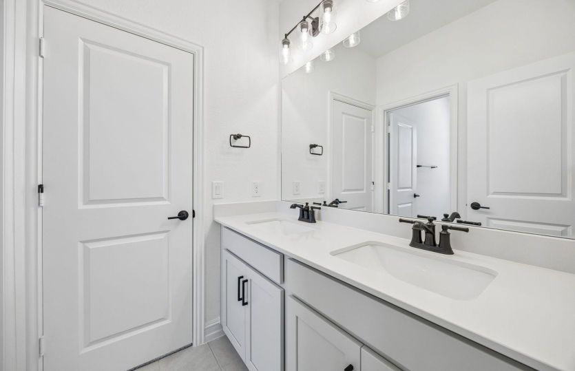Secondary bath with double vanity
