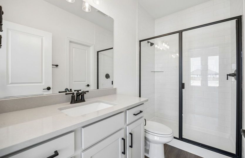 Secondary bath with beautiful shower
