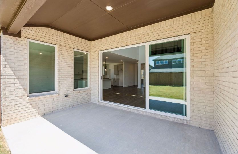 Built-in covered back patio