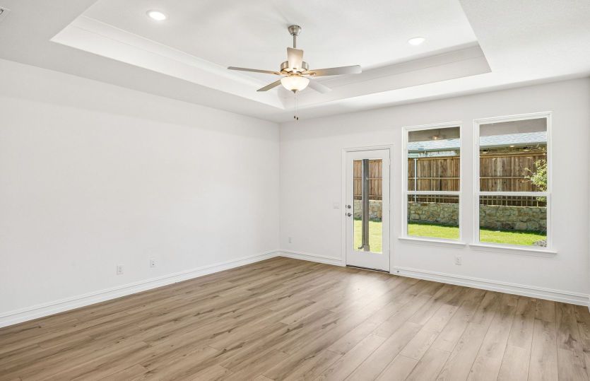 Tray ceiling in gathering room
