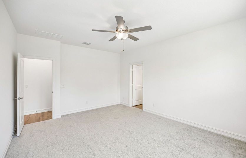 Spacious primary bedroom