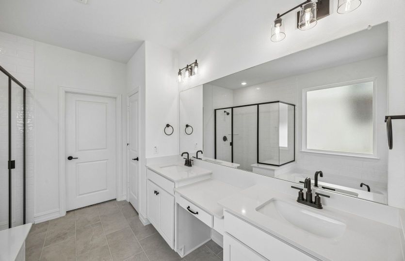 Primary bath with double vanity