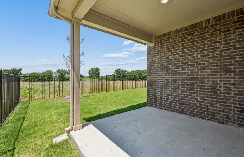 Built-in covered back patio