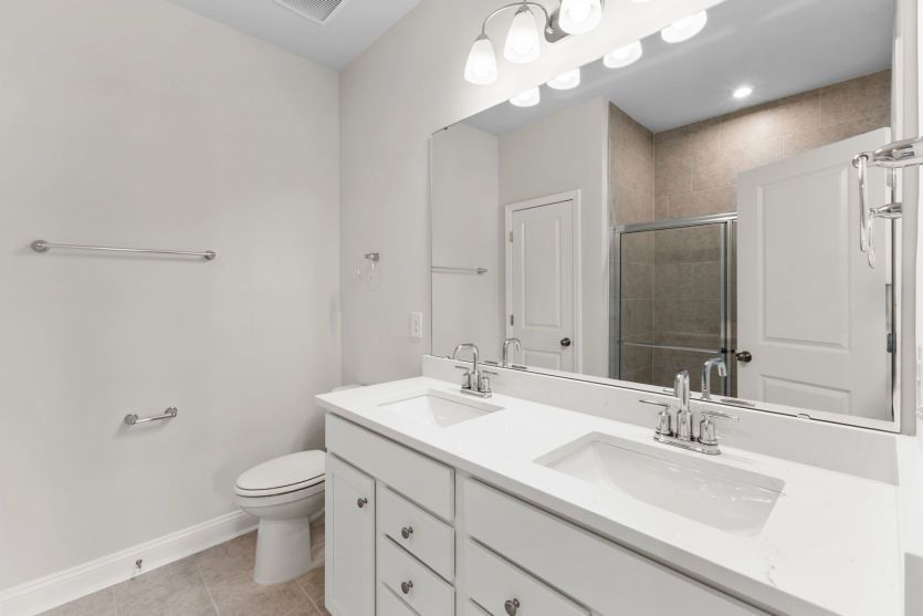Modern bathroom with functional design.