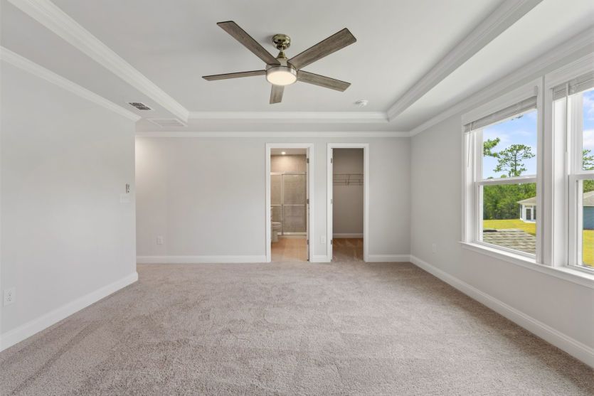Spacious owner's suite with comfortable living.