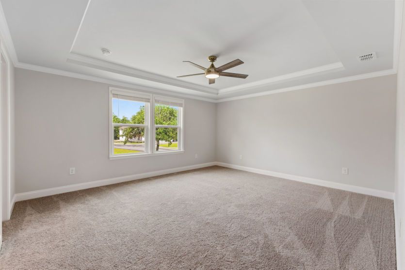 Spacious owner's suite with comfortable living.