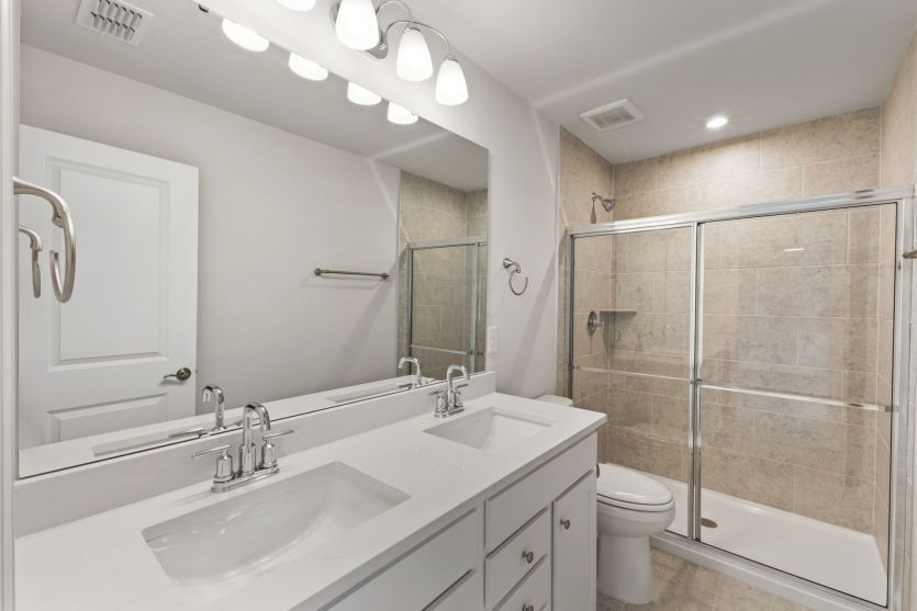 Modern bathroom with functional design.