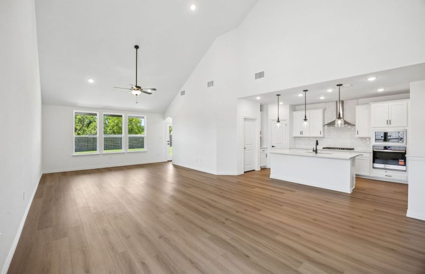 Open concept gathering room
